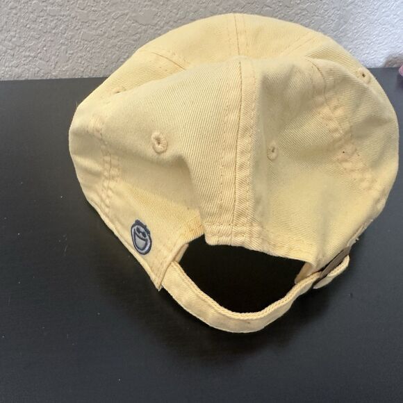 Life Is Good Yellow Flip Flop Sandals Hat Retro Outdoor Summer Beach USA - Picture 2 of 4